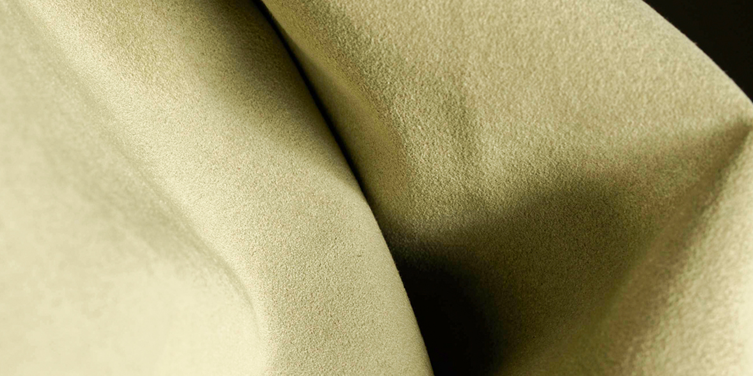 Close-up of a Sage suede